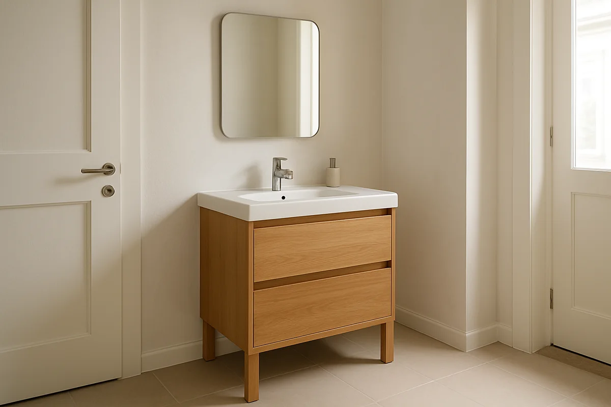Cover for Choose a bathroom vanity that fits the room