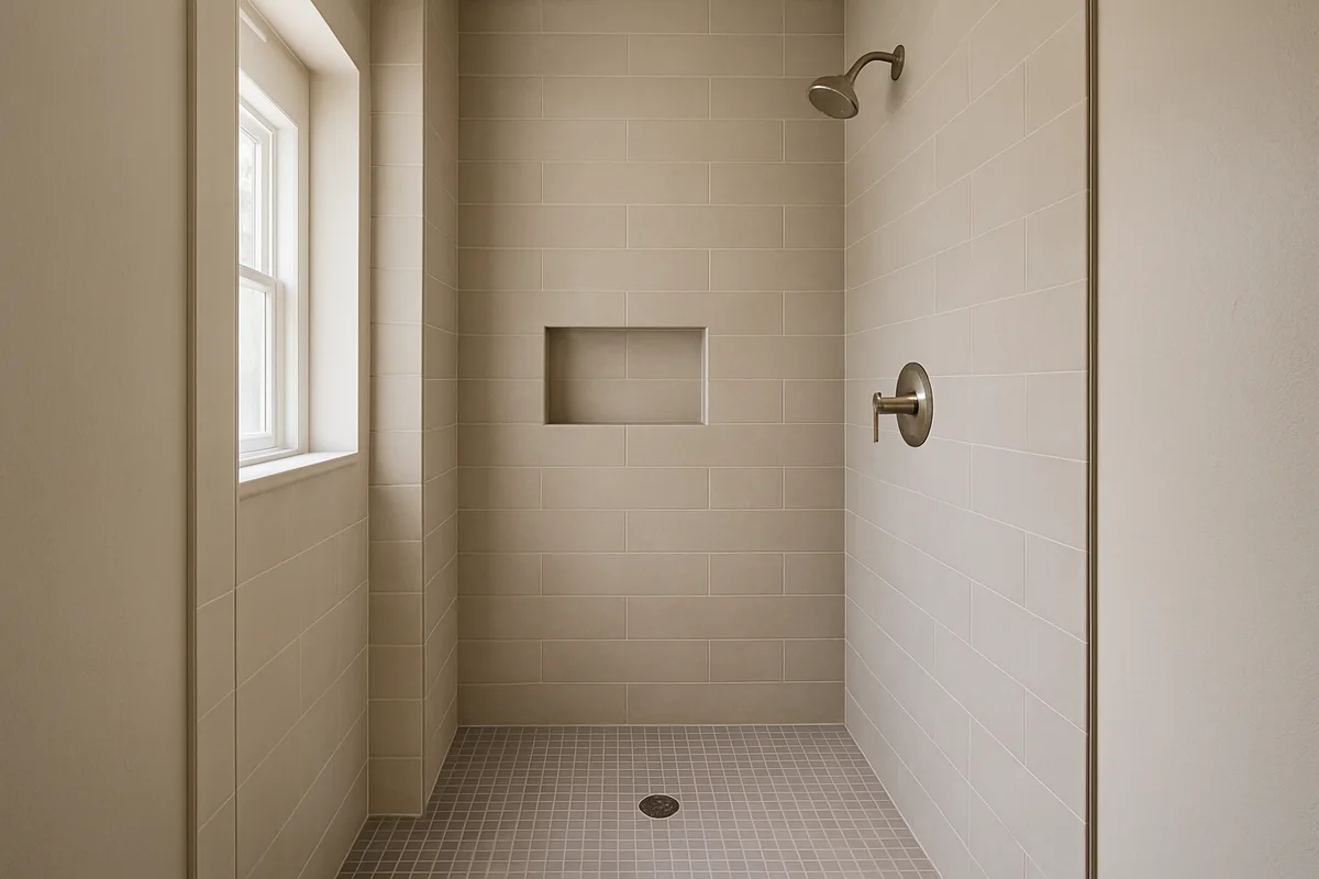 Cover for Settle shower details before the tile goes up